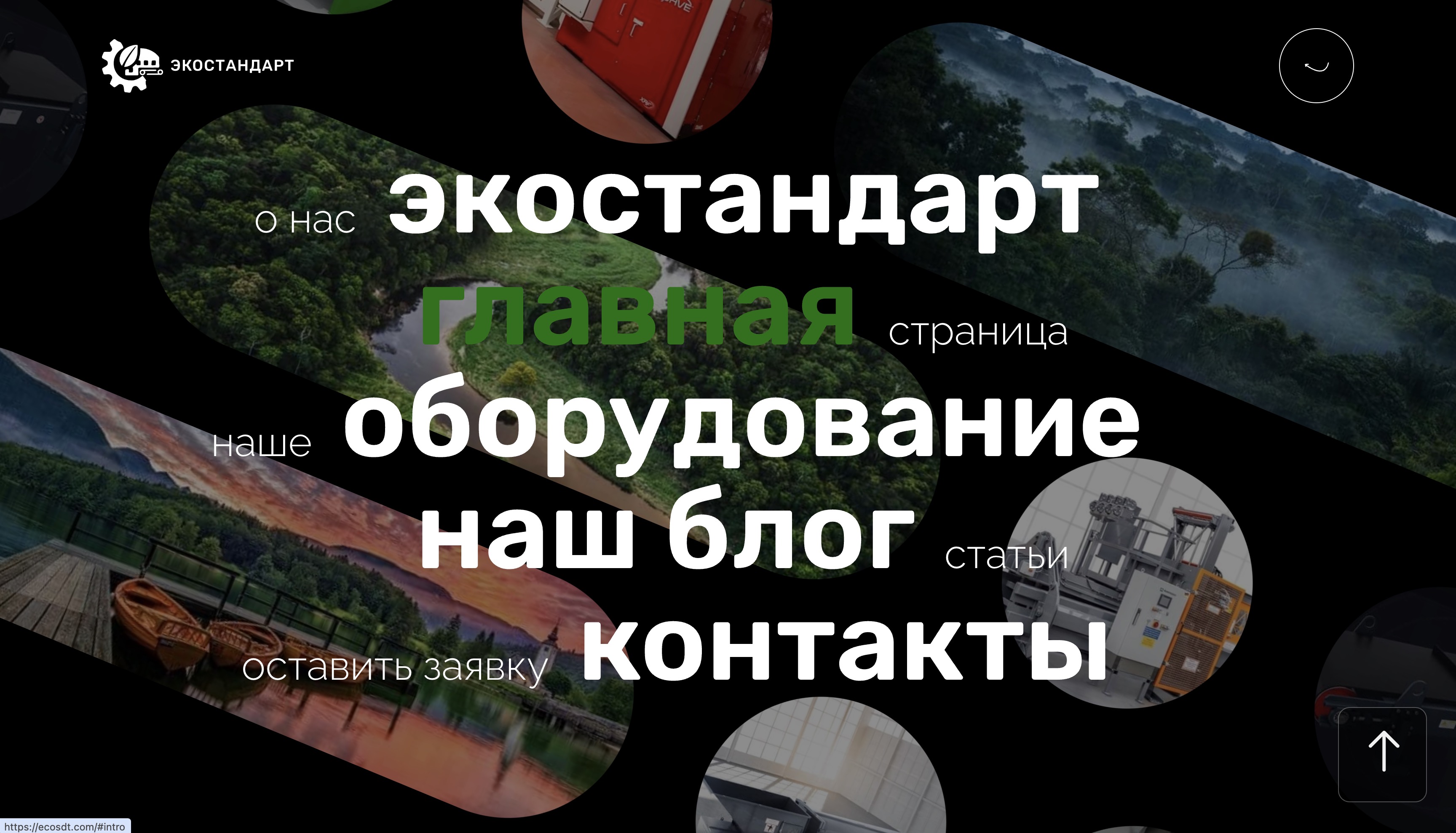 Ecostandart — блок сайта с визуальной подачей